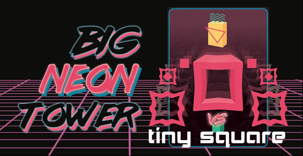 Big NEON Tower VS Tiny Square